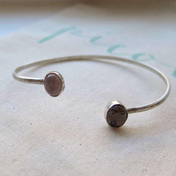 Muse Me Jewelry Sterling Silver Cuff With Stones Muse Me Jewelry Sterling Silver Cuff With Stones