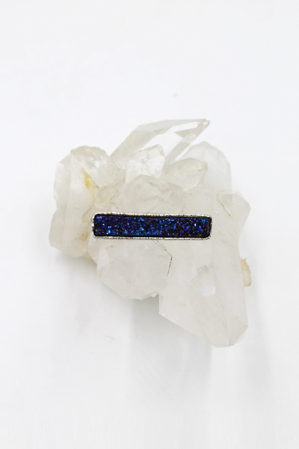 Sheila B Indigo Druzy Bar Ring Sheila B Indigo Druzy Bar Ring