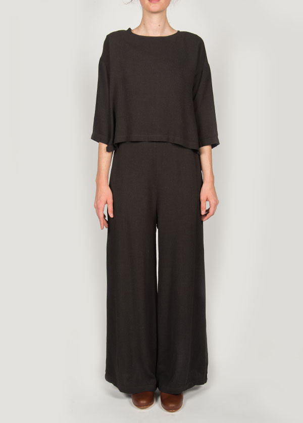 Black Crane - Double Jumper in Ebony Black Crane - Double Jumper in Ebony