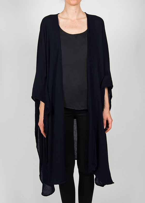 Black Crane - Poncho in Eggplant Black Crane - Poncho in Eggplant