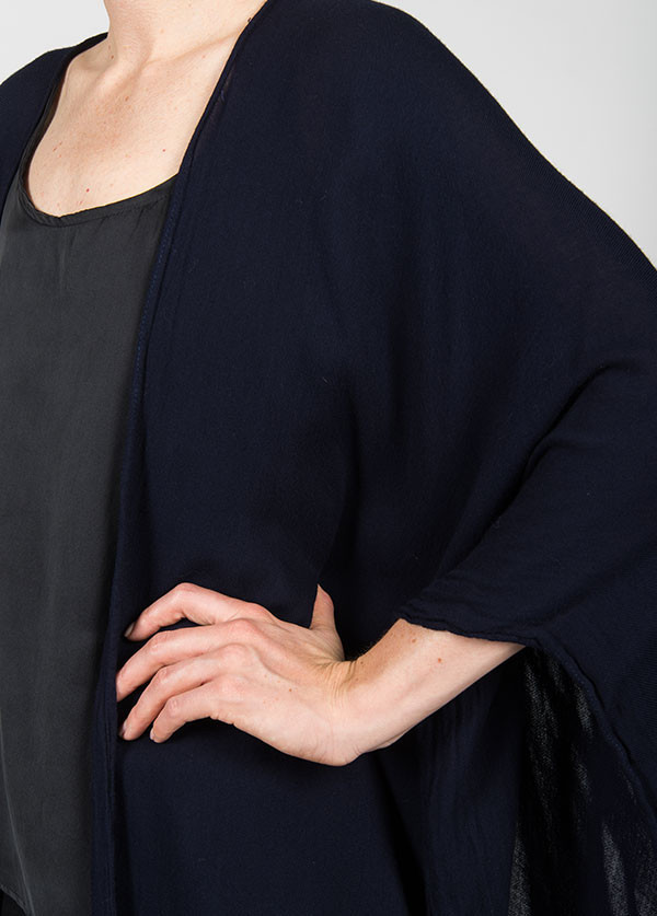 Black Crane - Poncho in Eggplant Black Crane - Poncho in Eggplant