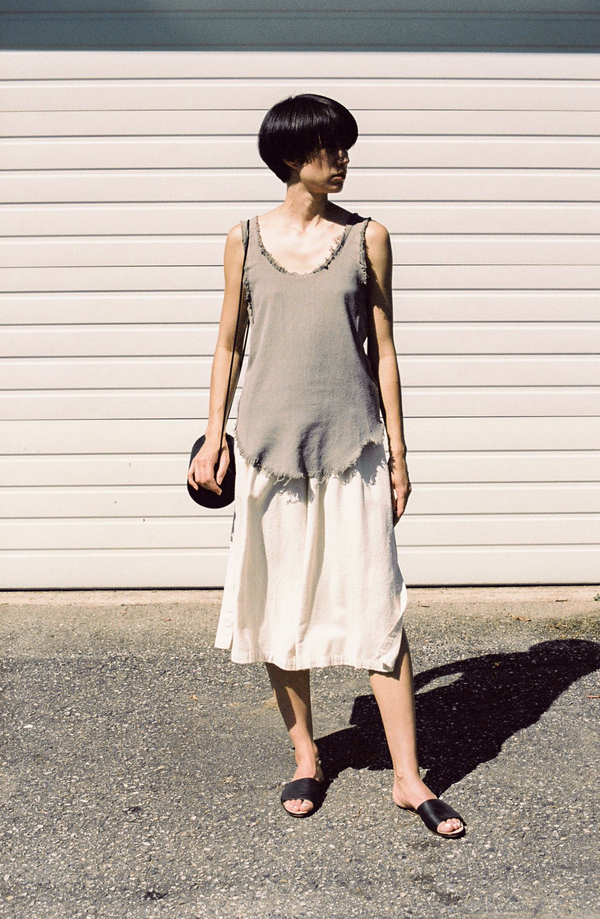 Black Crane Center Seam Tank - grey Black Crane Center Seam Tank - grey