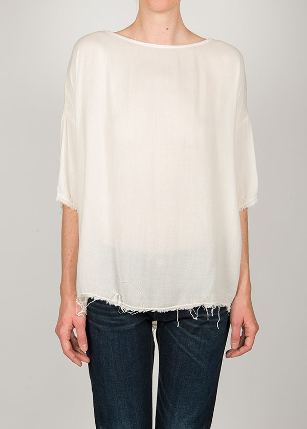 Black Crane - Square Top Short Sleeve in Cream Black Crane - Square Top Short Sleeve in Cream