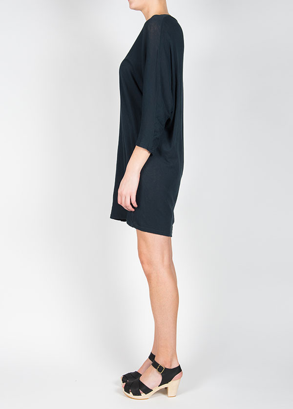 Black Crane Wide Dress in Grey Black Black Crane Wide Dress in Grey Black