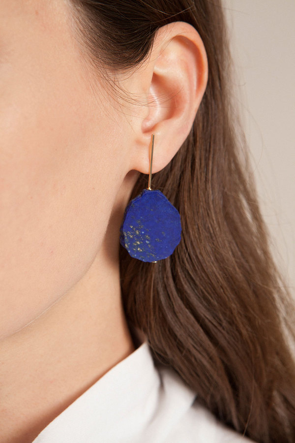 Kathleen Whitaker Lapis Slice Earrings Kathleen Whitaker Lapis Slice Earrings