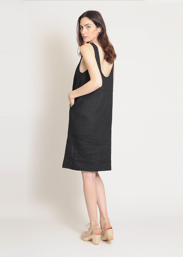 Are Studio Onyx Linen Dip Dress Are Studio Onyx Linen Dip Dress