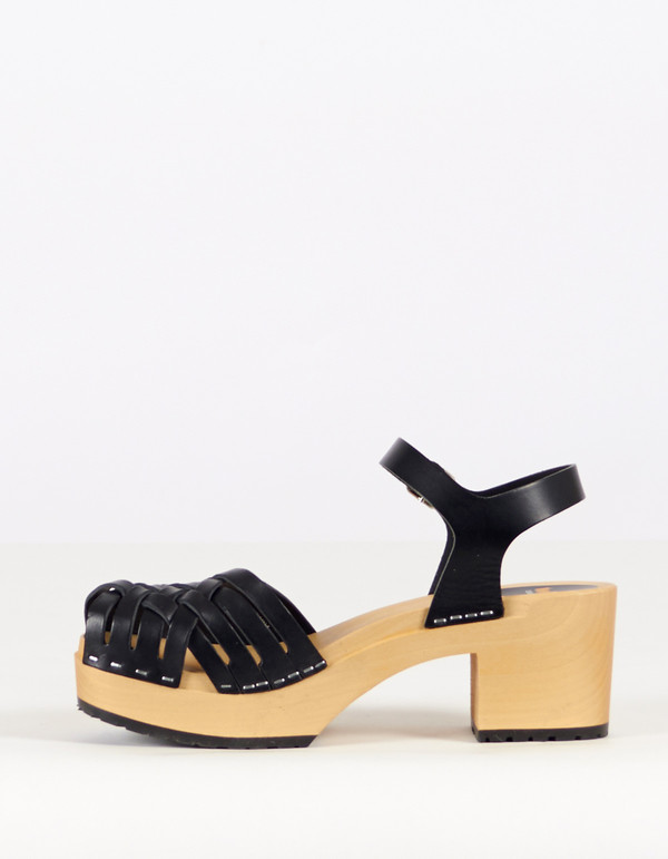 Swedish Hasbeens Marina Clog Black Swedish Hasbeens Marina Clog Black