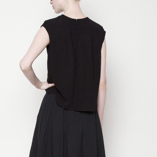 7115 apparel Solid Cropped Top PF15 - Black 7115 apparel Solid Cropped Top PF15 - Black
