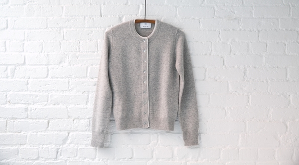 allude classic two-tone cardigan allude classic two-tone cardigan