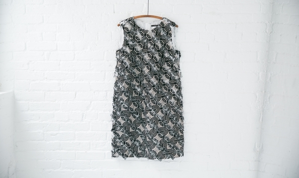 Odeeh Frayed Shift Dress Odeeh Frayed Shift Dress
