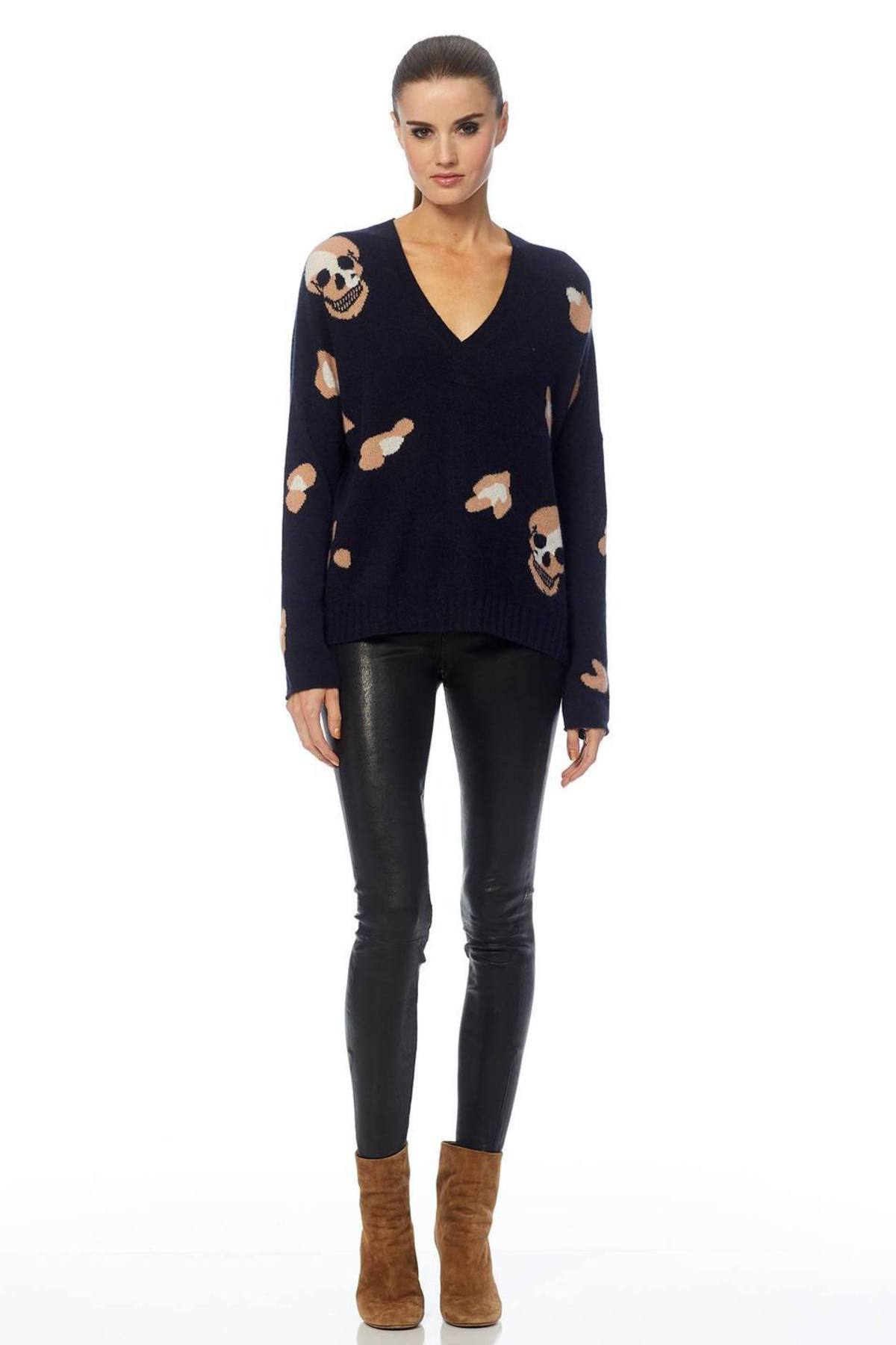 360 Cashmere Heidi Sweater - Navy/Chalk 