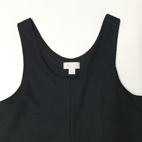 Laurs Kemp Black Raw Silk Ulli Jumpsuit Laurs Kemp Black Raw Silk Ulli Jumpsuit