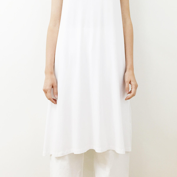 Shelby Steiner White Sleeveless T Shirt Dress Shelby Steiner White Sleeveless T Shirt Dress