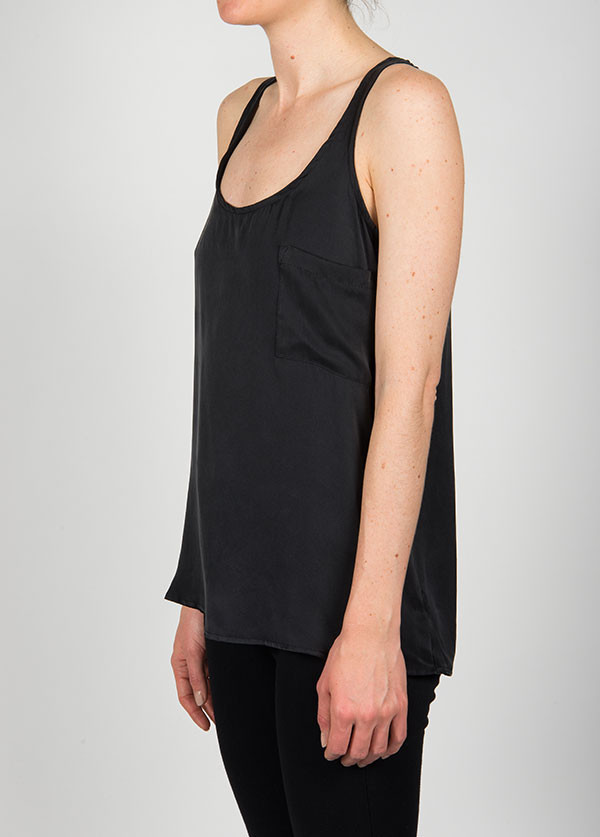 Dolan - Sleeveless Pocket Scoop in Black Dolan - Sleeveless Pocket Scoop in Black