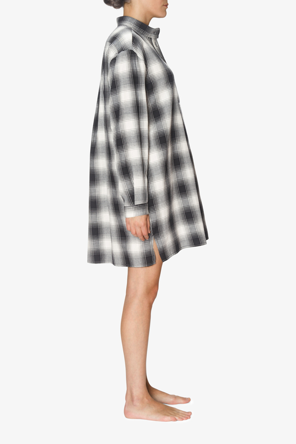 The Sleep Shirt Short Sleep Shirt Black Glen Plaid The Sleep Shirt Short Sleep Shirt Black Glen Plaid
