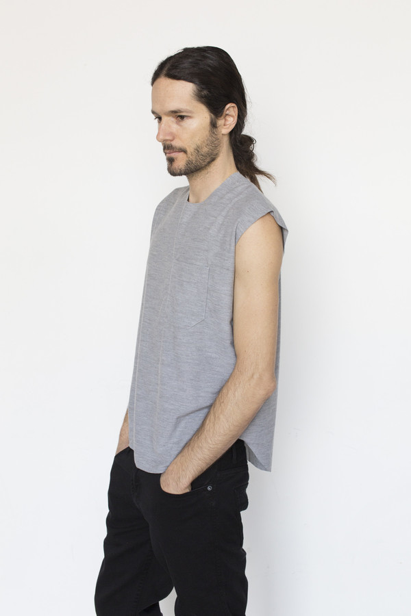 Assembly New York Cotton Muscle Tee - Grey Assembly New York Cotton Muscle Tee - Grey