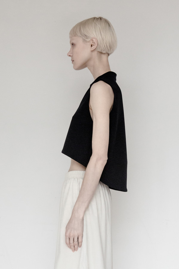 KAAREM Polyester Chime Collar Top KAAREM Polyester Chime Collar Top