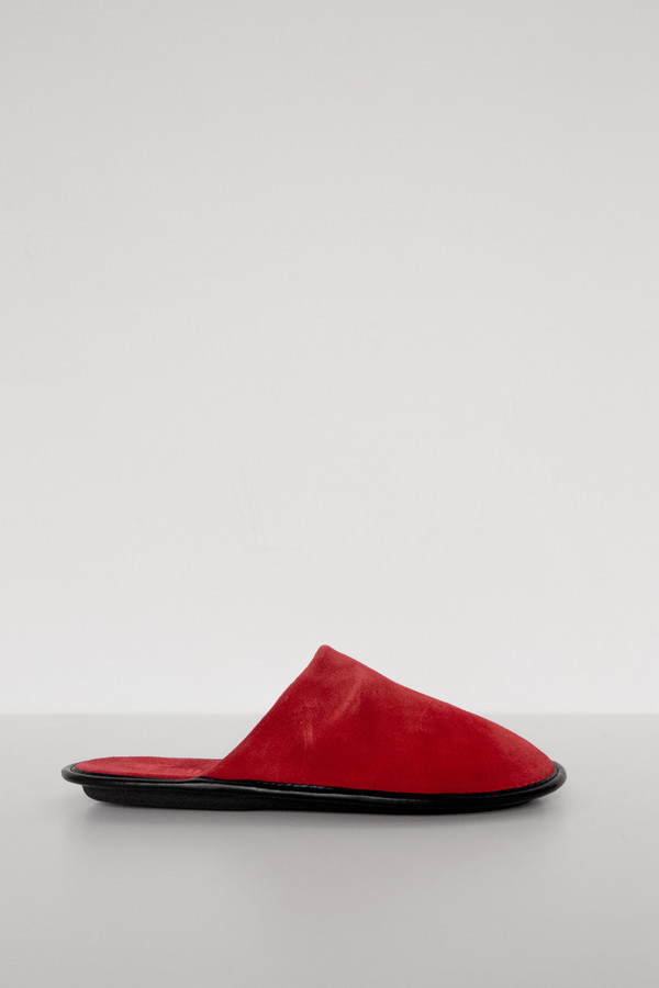 Lisa B. Women Suede Slipper - Red Lisa B. Women Suede Slipper - Red