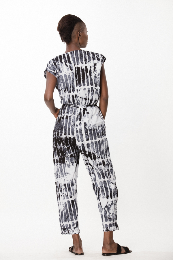 Osei-Duro Accra Romper in Black Chalk Osei-Duro Accra Romper in Black Chalk