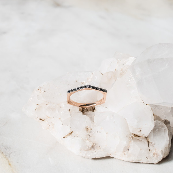 Selin Kent Hex Band With Black Diamonds Selin Kent Hex Band With Black Diamonds