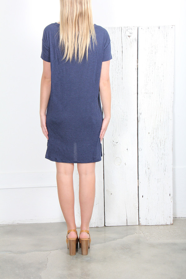 T By Alexander Wang CLASSIC BOATNECK DRESS WITH POCKET T By Alexander Wang CLASSIC BOATNECK DRESS WITH POCKET