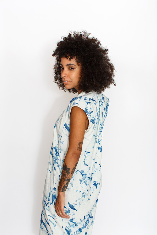 Miranda Bennett Everyday Dress, Silk Noil in Arashi Miranda Bennett Everyday Dress, Silk Noil in Arashi