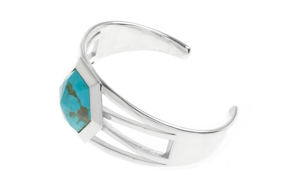 Shahla Karimi Hex Set Cuff with Turquoise Shahla Karimi Hex Set Cuff with Turquoise