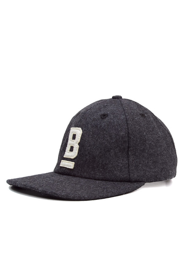 Bridge & Burn B Flat Wool Cap Charcoal Bridge & Burn B Flat Wool Cap Charcoal