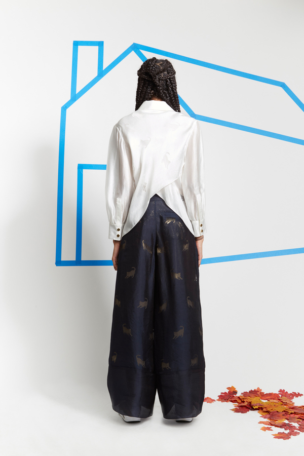 Steven Tai Devoré Floor Length Trousers Steven Tai Devoré Floor Length Trousers