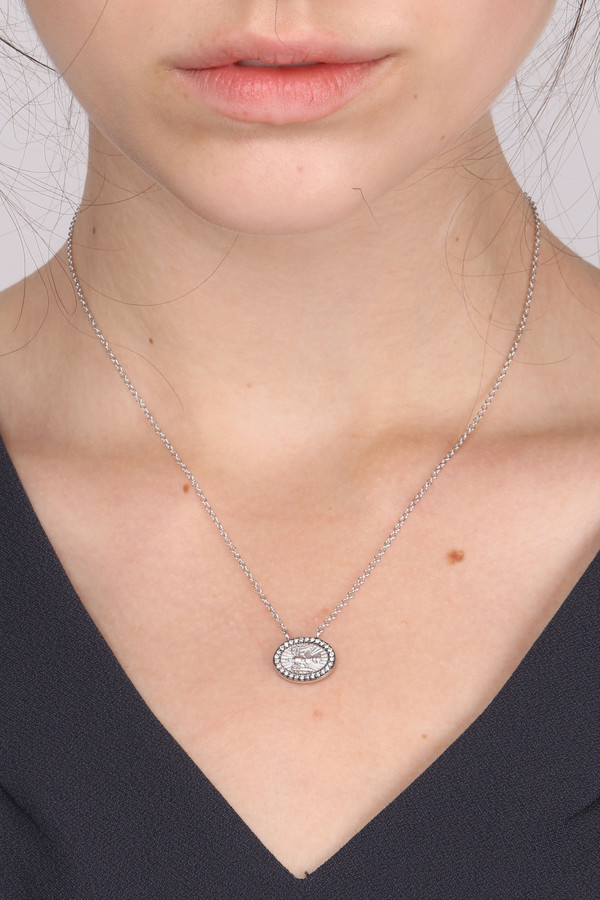 Oliver Kelly Mini Dove W/ White Diamond Necklace Oliver Kelly Mini Dove W/ White Diamond Necklace