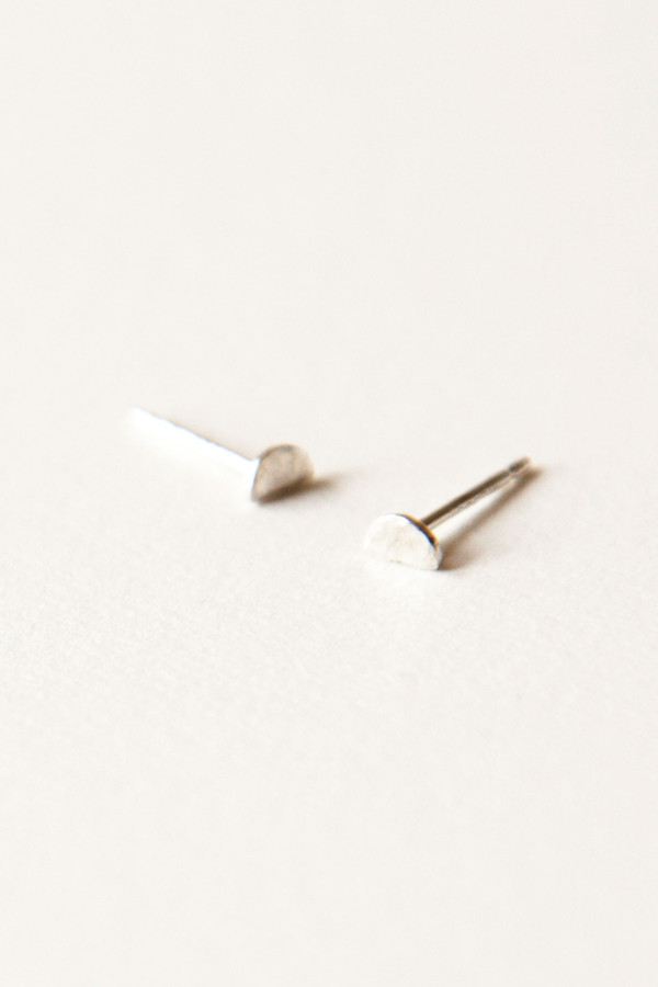 Totem Sterling Silver Half-Moon Earrings Totem Sterling Silver Half-Moon Earrings