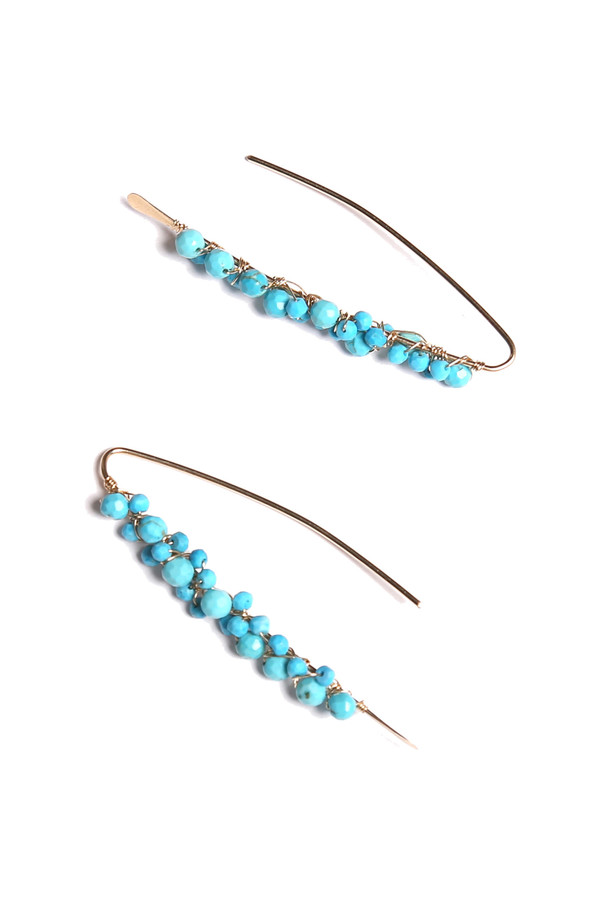 James and Jezebelle Turquoise Paperclip Earring James and Jezebelle Turquoise Paperclip Earring