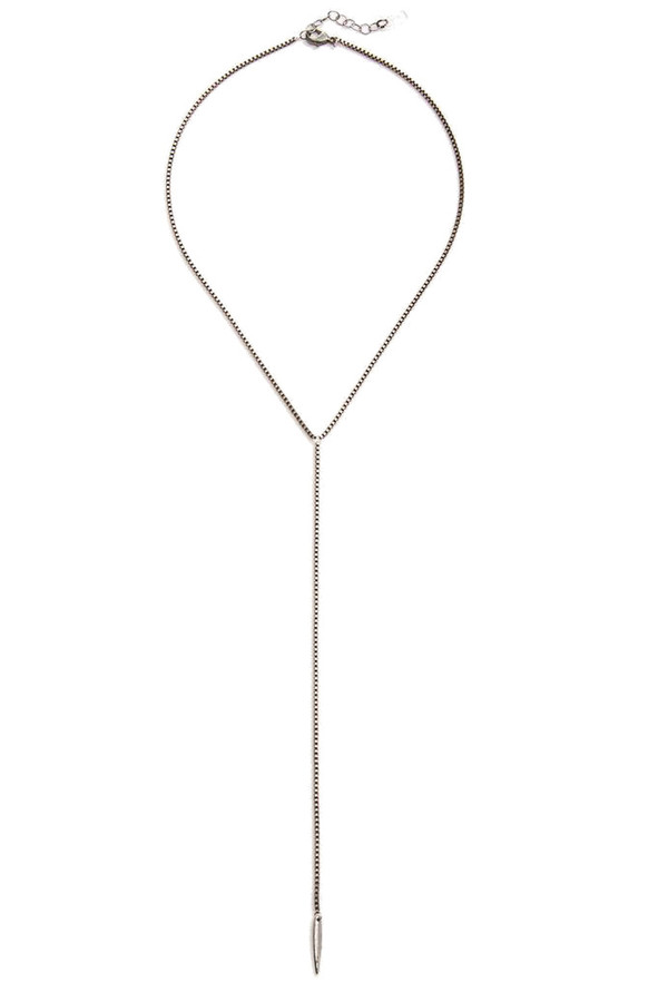 Grayling Waverly Y Necklace in Antique Silver Grayling Waverly Y Necklace in Antique Silver