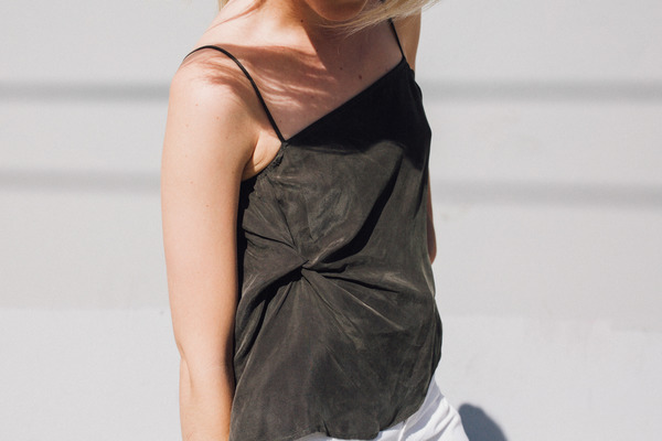 Objects Without Meaning Twist Lounge Tank, Olive Objects Without Meaning Twist Lounge Tank, Olive