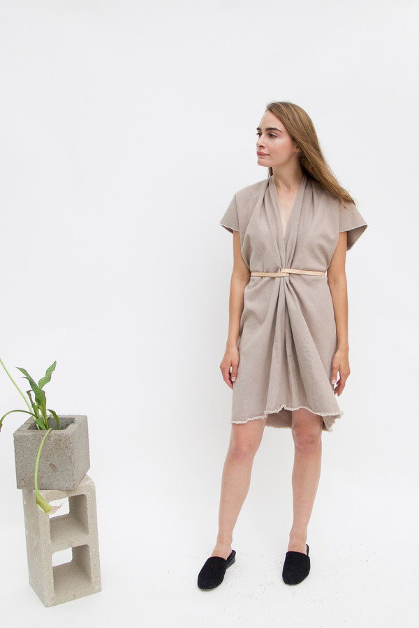 Miranda Bennett Tribute Dress, Denim in Dove Miranda Bennett Tribute Dress, Denim in Dove