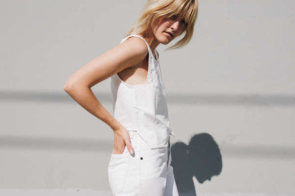 Objects Without Meaning Denim Crop Top, White Objects Without Meaning Denim Crop Top, White
