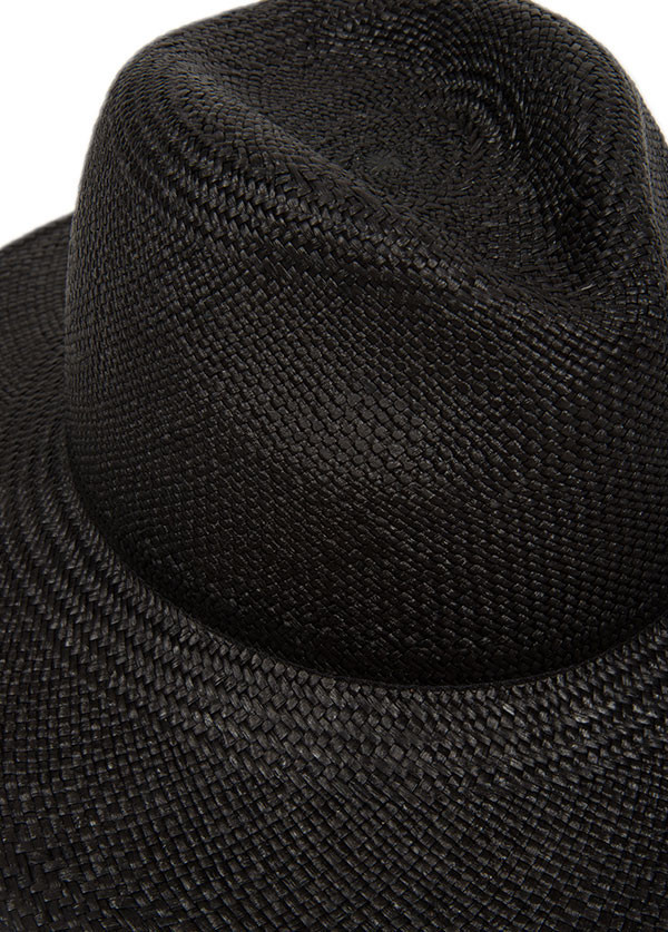 Janessa Leone - Rita Black Panama Hat Janessa Leone - Rita Black Panama Hat
