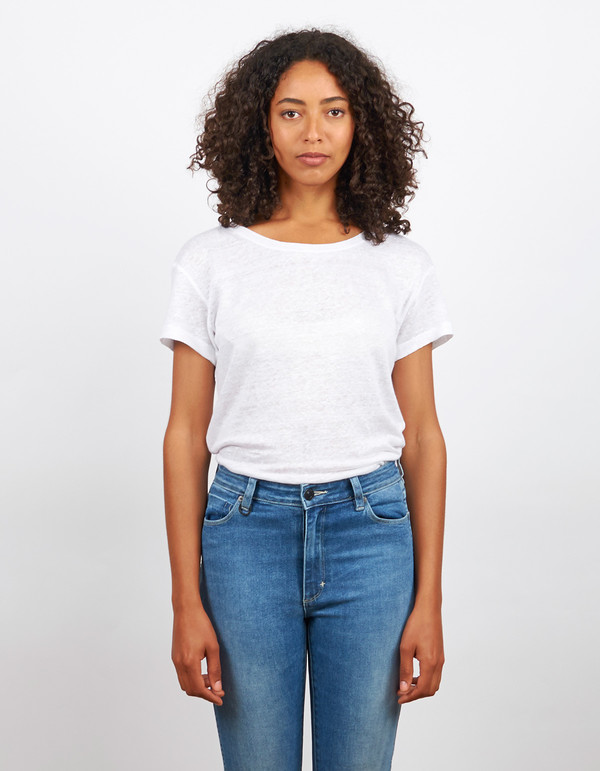 Filippa K Linen Tee White Filippa K Linen Tee White