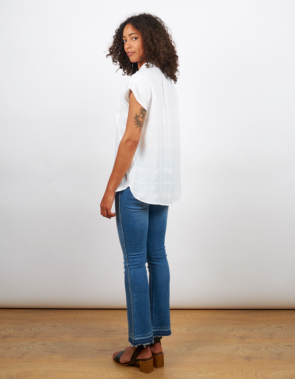 Filippa K Structure Stripe Shirt White Filippa K Structure Stripe Shirt White