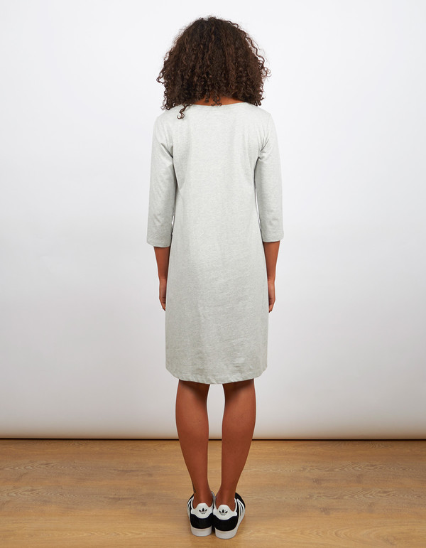 Kowtow Building Block Boat Neck Dress Grey Marle Kowtow Building Block Boat Neck Dress Grey Marle