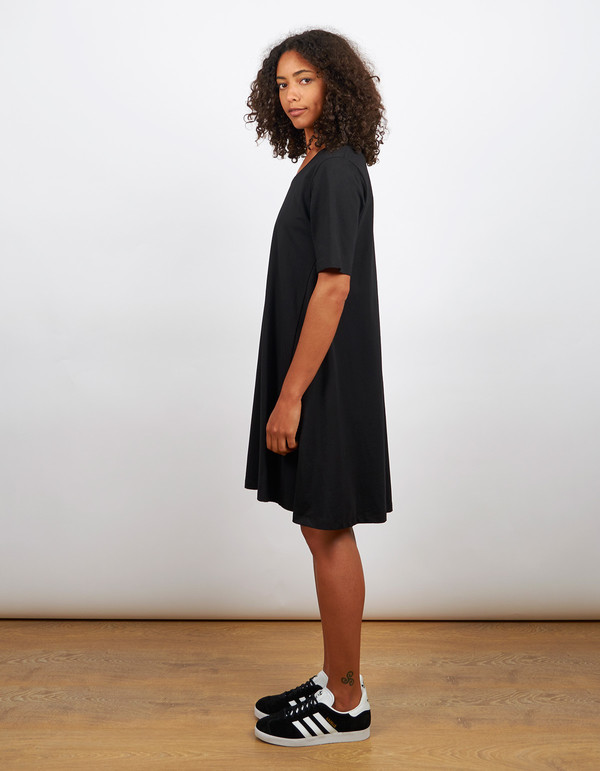 Kowtow Building Block Swing Dress Black Kowtow Building Block Swing Dress Black