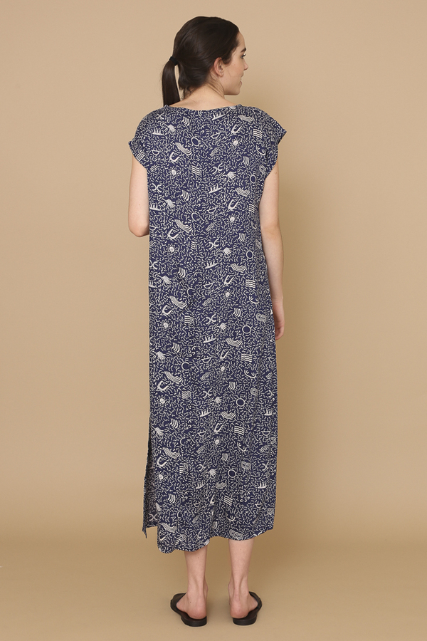 Osei-Duro Maena Boubou in Cobalt Doodle-Bop Osei-Duro Maena Boubou in Cobalt Doodle-Bop