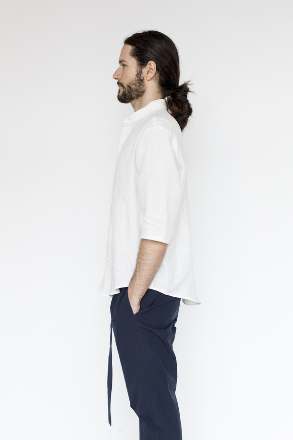 Assembly New York Linen Noncollar Shirt Assembly New York Linen Noncollar Shirt