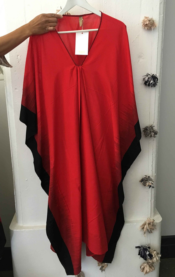 Red ikat caftan Red ikat caftan