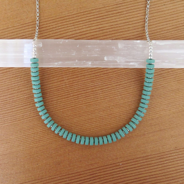 RHINO Long green Sea Glass Necklace RHINO Long green Sea Glass Necklace