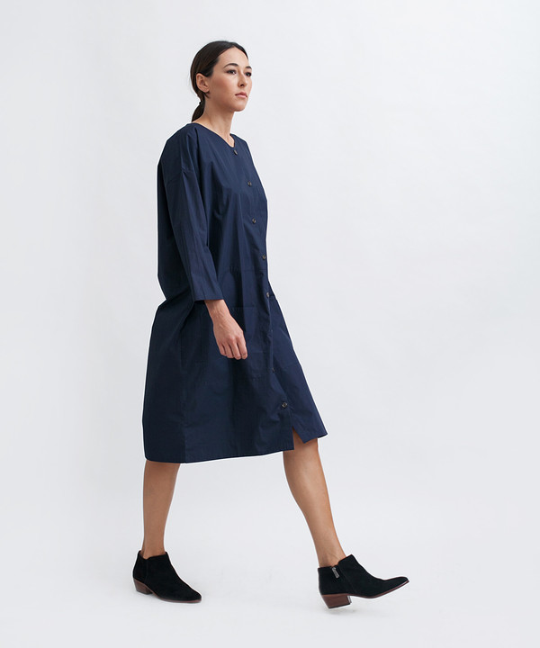 Revisited Matters Cotton Workdress in Navy Revisited Matters Cotton Workdress in Navy