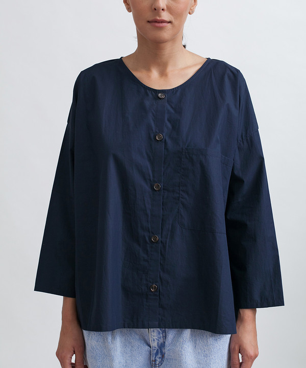 Revisited Matters Cotton Workshirt in Navy Revisited Matters Cotton Workshirt in Navy