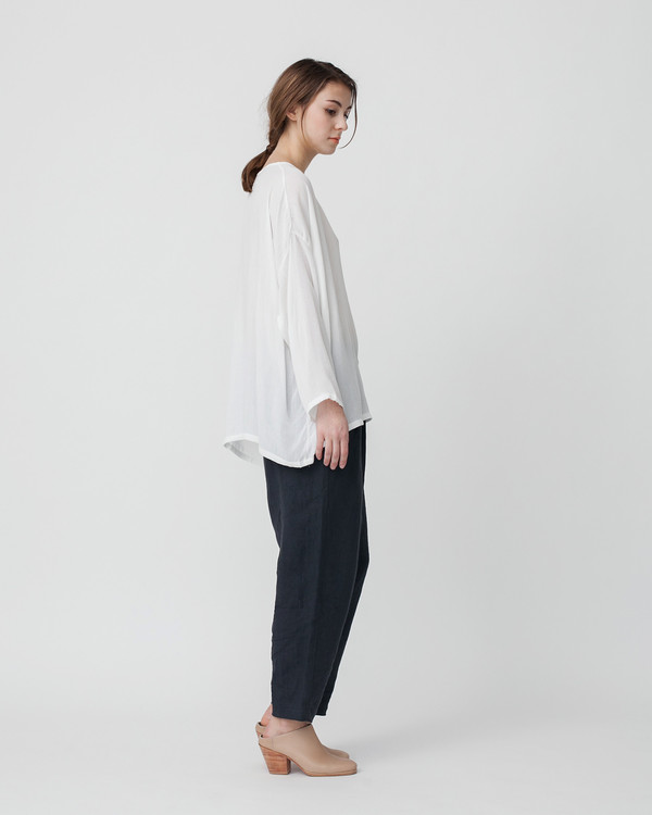 Revisited Matters Crushed Cotton Shirt in Off-White Revisited Matters Crushed Cotton Shirt in Off-White