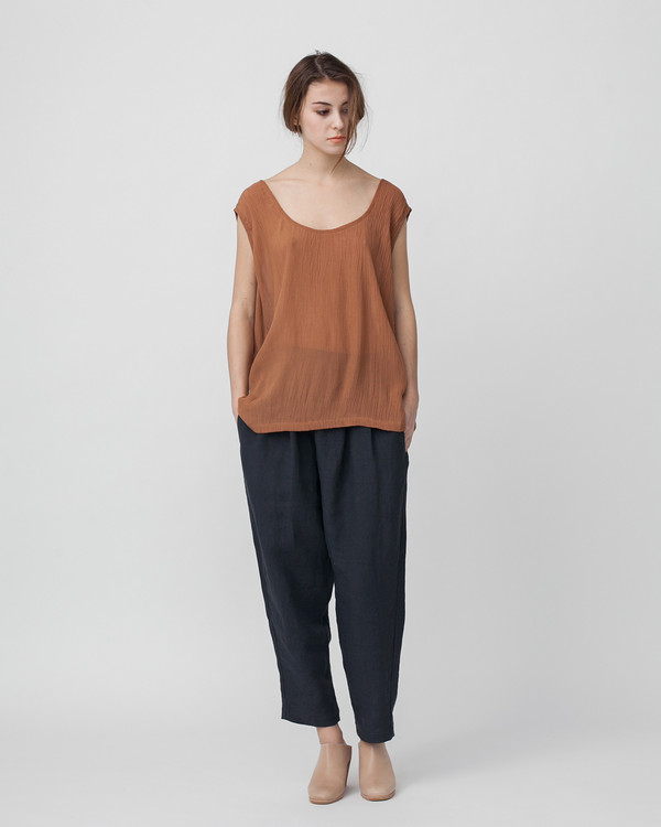 Revisited Matters Crushed Cotton Tank in Sienna Revisited Matters Crushed Cotton Tank in Sienna