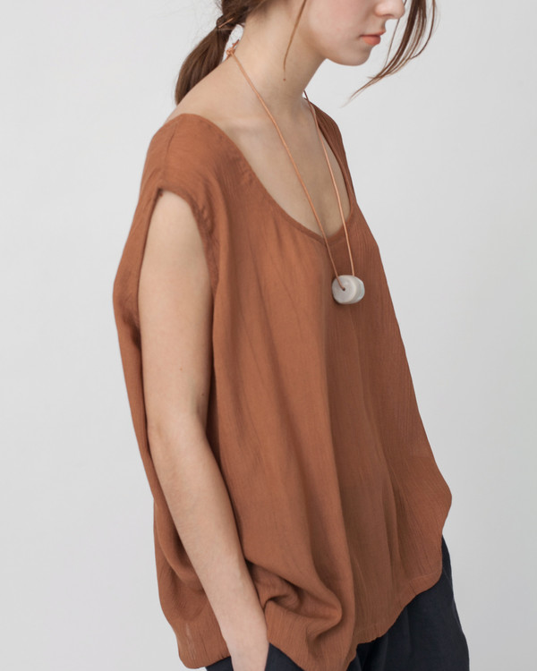 Revisited Matters Crushed Cotton Tank in Sienna Revisited Matters Crushed Cotton Tank in Sienna